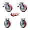 Service Caster 6 Inch Poly on Aluminum Caster Set with Roller Bearings 2 Brakes 2 Rigid SCC SCC-TTL30S620-PAR-2-R-2 - alternate 5